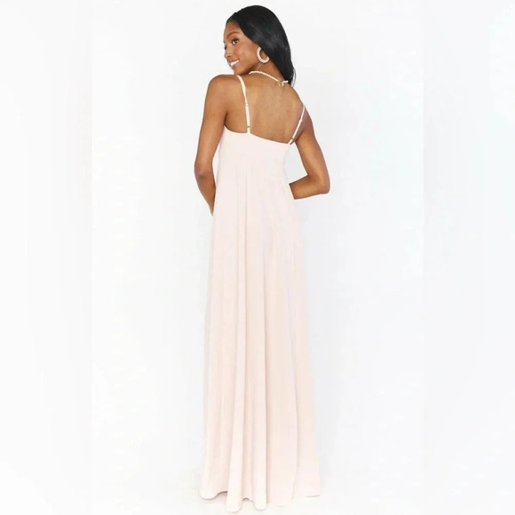 Show Me Your Mumu Madrid Gown Dusty Blush Stretch Bridal Formal Size Large NEW - Picture 3 of 10